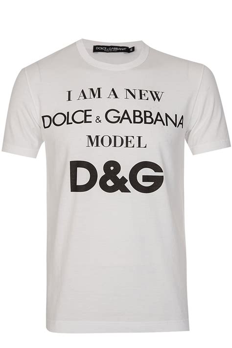 i am the new model dolce gabbana tshirt|DOLCE&GABBANA Appliquéd logo.